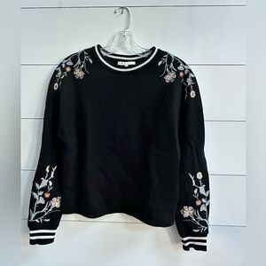 Maje Embroidered Marco Crewneck Sweatshirt